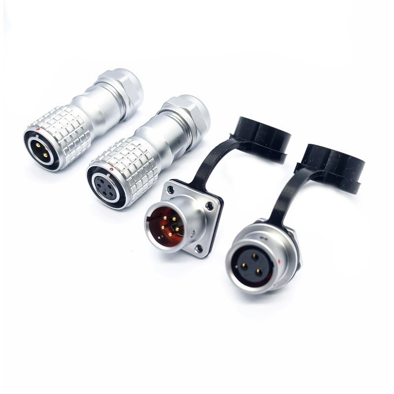 推拉自锁IP67威浦SF12连接器2 3 4 5 6 7 9芯M12后螺母安装航插头