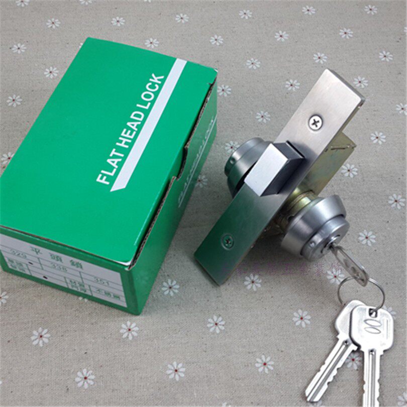 329平头锁 双头地锁 玻璃有框门地锁 不锈钢门地锁 木门地锁圆锁