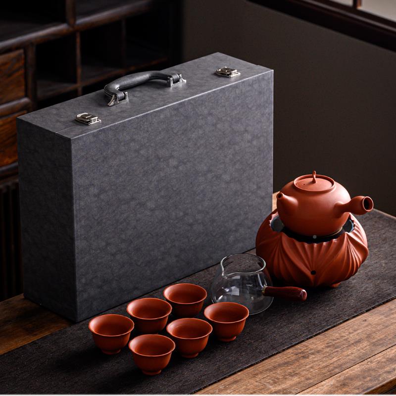 把家用小XMW型用煮茶电陶红炉原矿泥可明火砂铫侧提梁壶烧水壶专