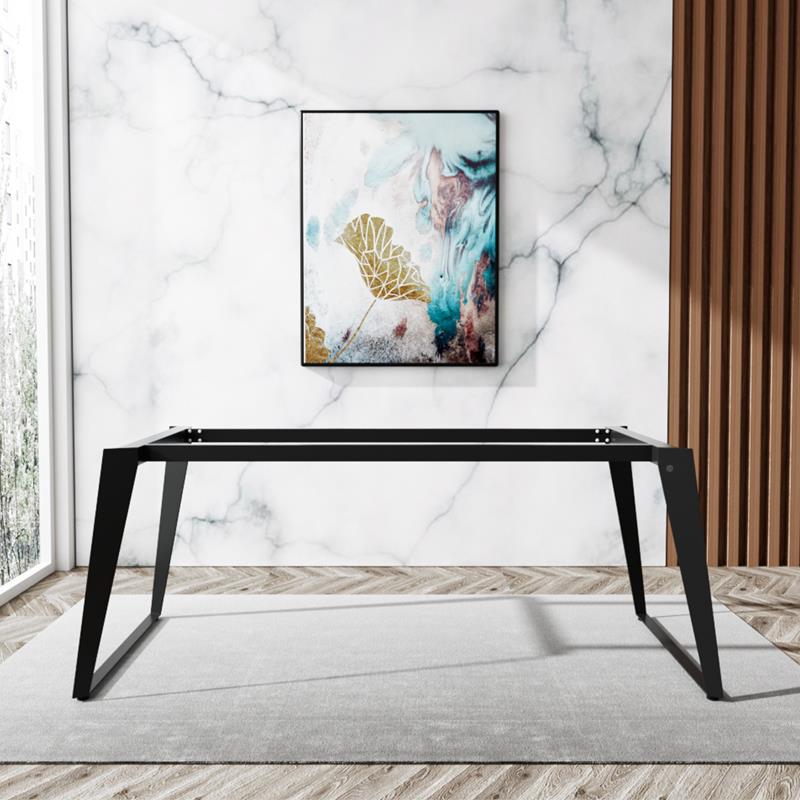 铁实艺心理钢板桌腿支架岩板大石瓷砖底座书桌办公会议定金属脚制