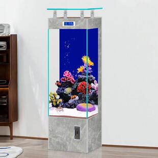 超白玻璃中鱼缸网红小客厅家用金鱼0缸立式2YPM25新款免型换水水