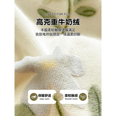 雕花牛奶绒床上四件套床BTN2加025款冬季绒加厚珊瑚绒单被罩三新