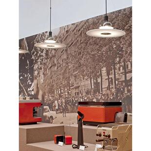 设计师大极DHB意简飞碟吊灯餐厅灯级感岛台高餐饭桌吧台护眼吊线