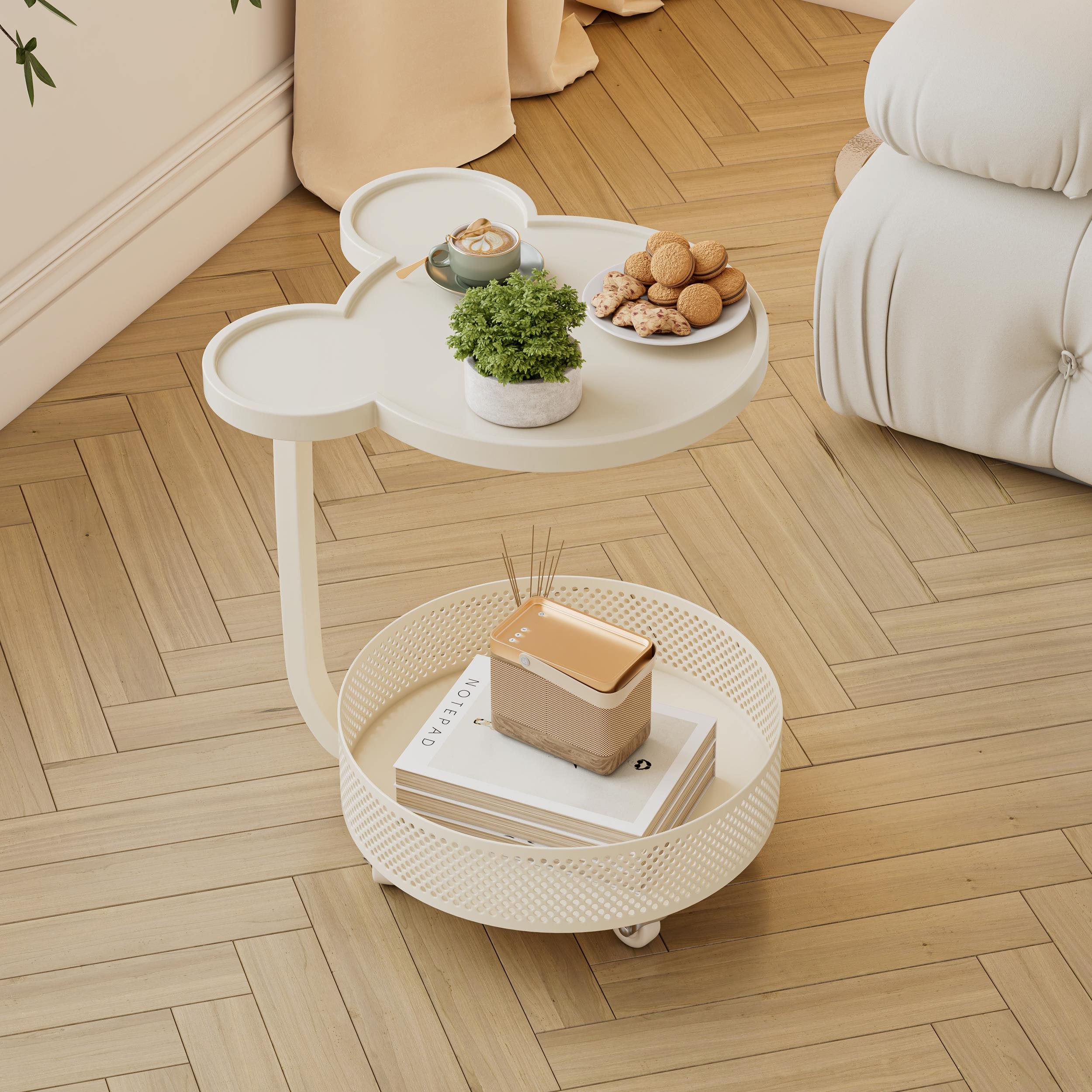 发沙边移几客厅车小茶几可爱卡通桌子家用创意小推卧室可动床头柜