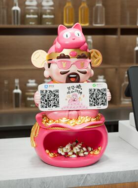 财收神爷摆件店D-045铺招财收银台码创款桌面装饰品新意款高档开