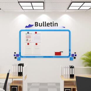 议会室办公室墙4901-490面装饰公司公告板墙纸公共展示板企业文化