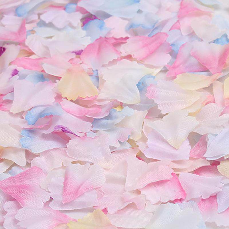 抖音快手仿真假花婚庆玫瑰花瓣制造花瓣雨桃红樱花场景T台KTV布置