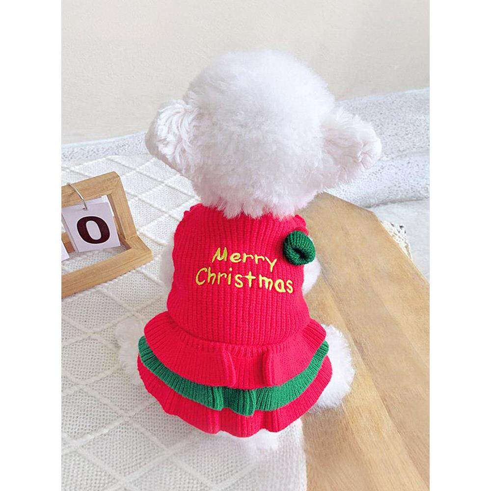 新年宠物猫泰迪比熊冬天新年节日法国斗牛犬柯基狗衣服圣诞节秋冬
