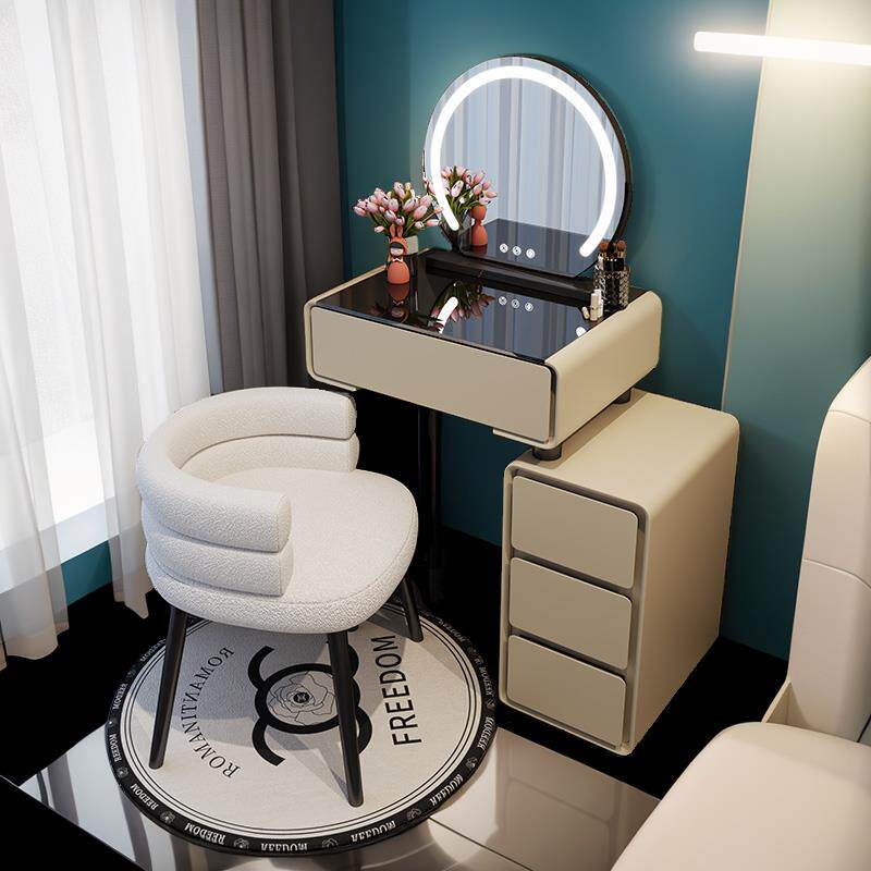 小户型60cm梳妆台卧室现代简约迷你网红化妆桌镜2023年新款主卧