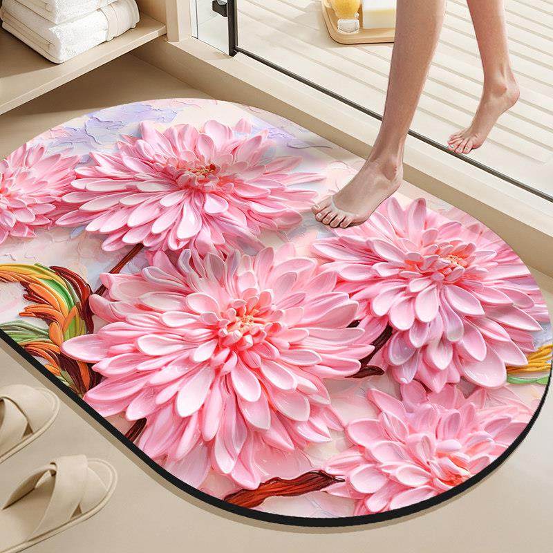 浴室吸水地垫化妆室门口矽藻泥门垫洗手间厕所防滑脚垫子卫浴地毯,居家布艺,家用脚垫,淘宝优惠券,粉丝福利购,淘宝优惠卷