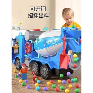 2岁3套装 儿童工程车水泥搅拌车玩具大号男孩混凝土罐车4 玩具车