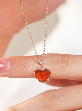 XBK红心时尚设计感项链小爱心女