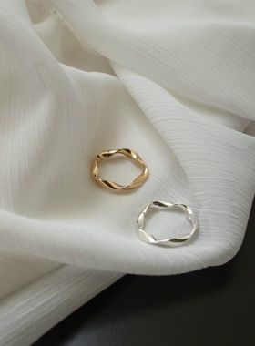 时尚个性不规则几何形s925纯银