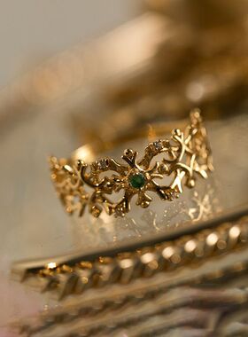 XBK新款宫廷风2023宝石天然镀金