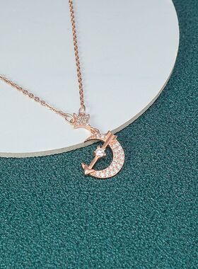 清仓925纯银韩版气质一见钟情项链女小众设计锁骨链网红吊坠