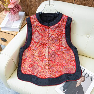 新中式国风双面穿喜气气质坎肩26春季新款妈妈装修身气质减龄