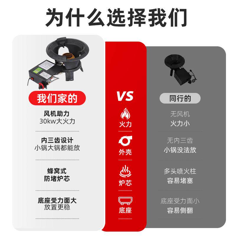 商用猛火灶带鼓风机熄火保护装置低压瓦斯炉饭店专用瓦斯瓦斯炉