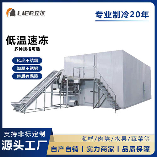 隧道式薯条速冻机设备芒果丁芋头块单冻机 薯条流态化速冻设备