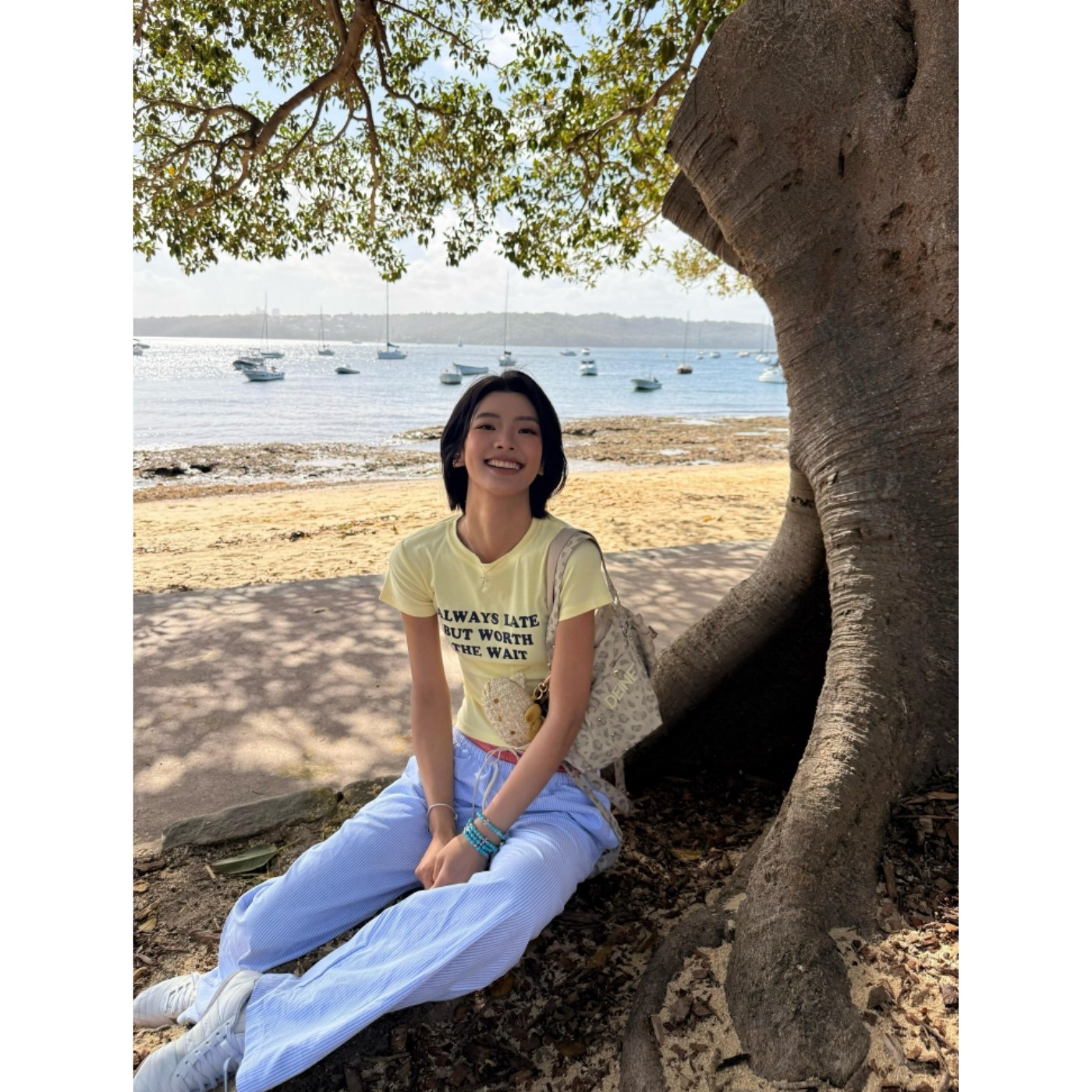 顽季果 夏日海岛风~韩系简约字母印花修身正肩短款圆领短袖女T恤,女装/女士精品,T恤,淘宝优惠券,粉丝福利购,淘宝优惠卷