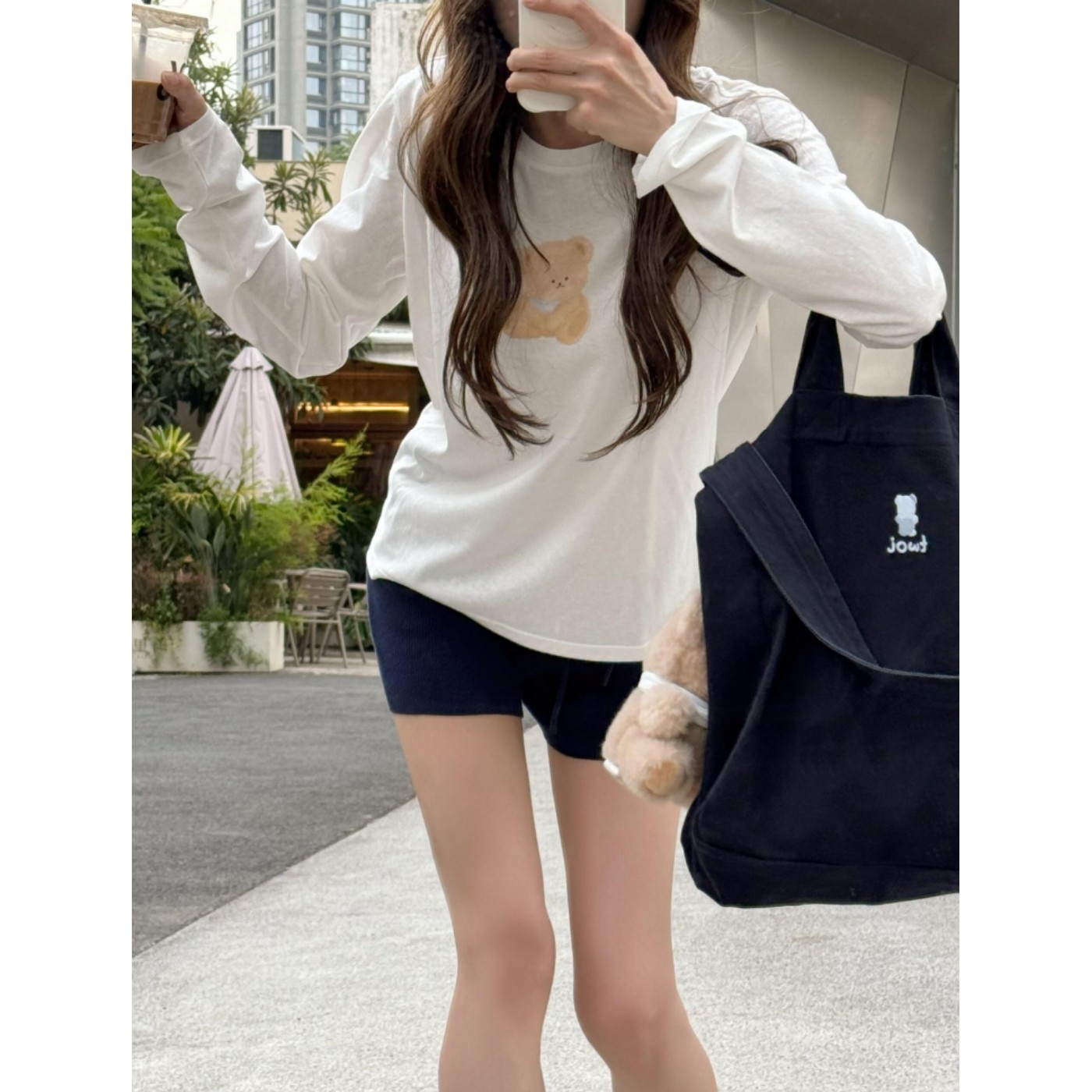 顽季果 可爱减龄韩系随意穿搭轻薄长袖T恤小熊印花宽松显瘦女上衣,女装/女士精品,T恤,淘宝优惠券,粉丝福利购,淘宝优惠卷