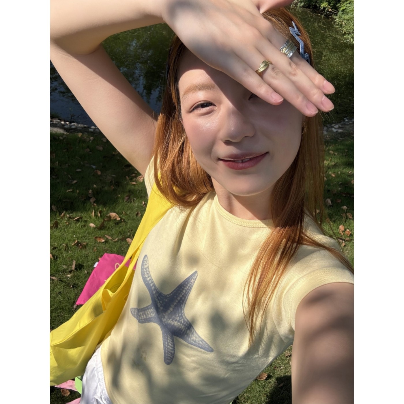 顽季果 超韩别致海星印花奶黄色正肩短款修身显瘦短袖T恤女上衣夏,女装/女士精品,T恤,淘宝优惠券,粉丝福利购,淘宝优惠卷