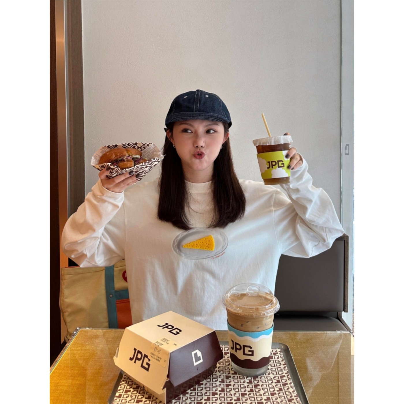 顽季果 趣味萌趣立体芝士印花复古宽松休闲百搭长袖T恤情侣男女款,女装/女士精品,T恤,淘宝优惠券,粉丝福利购,淘宝优惠卷