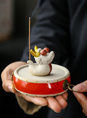 中国风陶瓷龙形线香香插