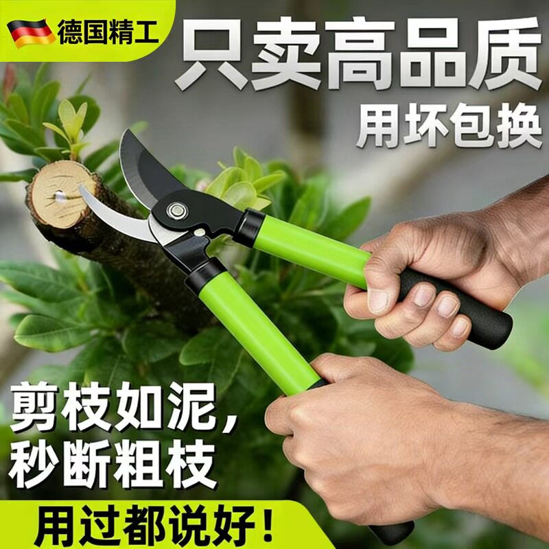 修枝剪果树剪枝专用剪刀大力剪粗枝强力树枝高碳钢园艺长柄专业YJ