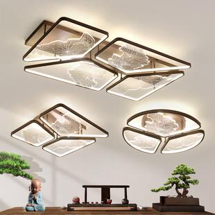 客厅吸顶灯中国风卧室灯餐厅现代简约家用LED组合套餐灯具 新中式