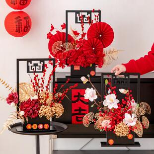 饰品新年发财果福字摆件乔迁新居场景布置入宅用品 2025国风春节装