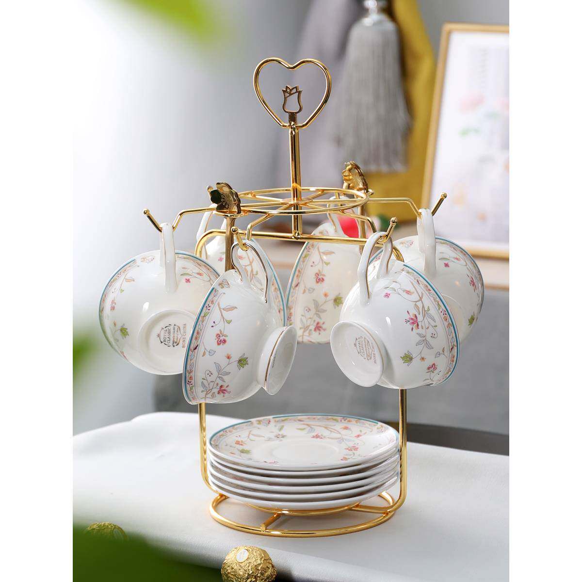 【保价买贵包赔】英式下午花茶杯欧式茶具套装 骨瓷咖啡杯礼盒装