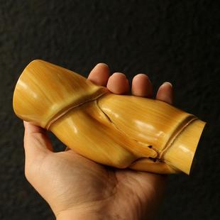 一物一拍精品纯手工精磨天然异形龟甲竹茶则竹制把玩老玉竹茶荷