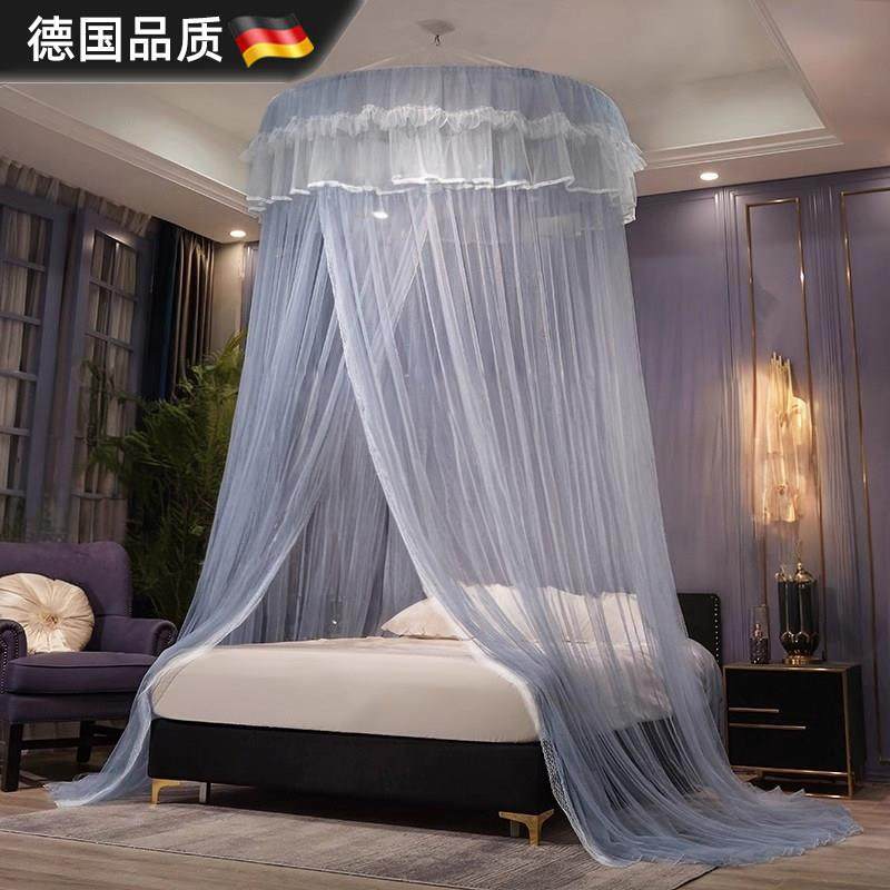 德国免打孔悬吊式天花板圆顶公主风加密蚊帐家用卧室1.8m床2025吸