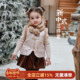 新中式 大小卷女童唐装 盘扣马甲三件套 中国风儿童冬季 年款 套装 冬装