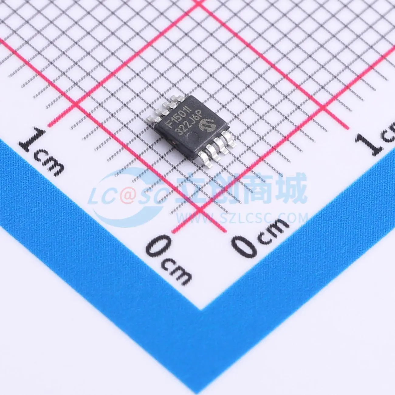 单片机芯片 PIC12F1501-I/MS MSOP-8 1.75KB 20MHz - 实物图
