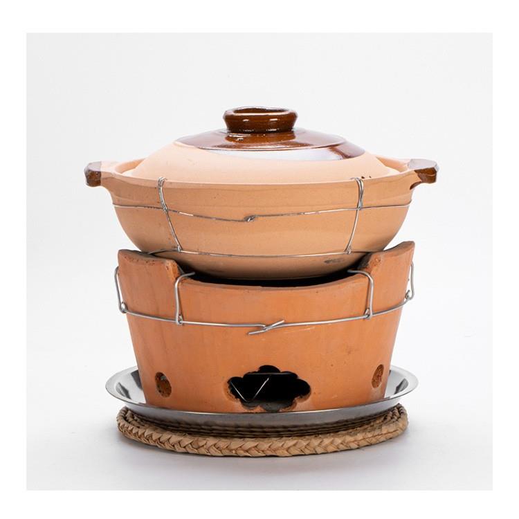 商用打边炉全套炭炉老式陶土灶室内家用砂锅煲木炭火锅碳烤炉小炉