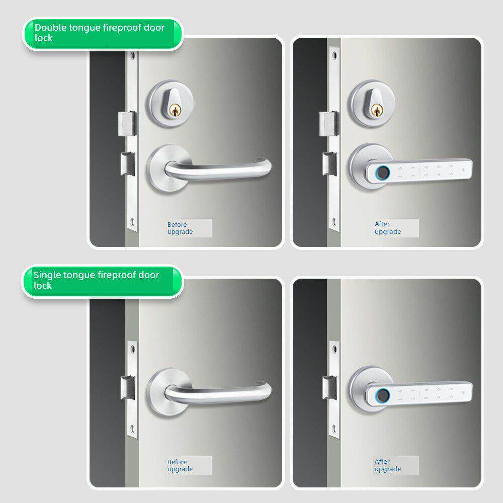 防火门锁修改指纹锁家庭通道智能锁办公室密码锁室内防火门电子锁