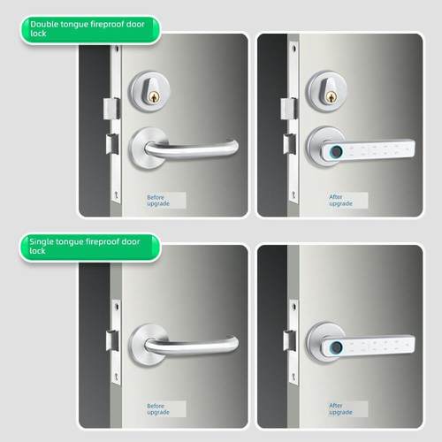 防火门锁修改指纹锁家庭通道智能锁办公室密码锁室内防火门电子锁