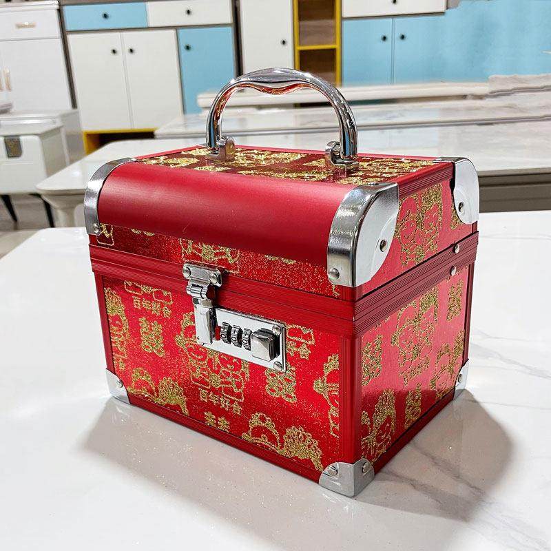 新款结婚庆用品 高端首饰盒子红色卡通喜字梳头盒钱箱子收纳 包邮,收纳整理,首饰盒,淘宝优惠券,粉丝福利购,淘宝优惠卷