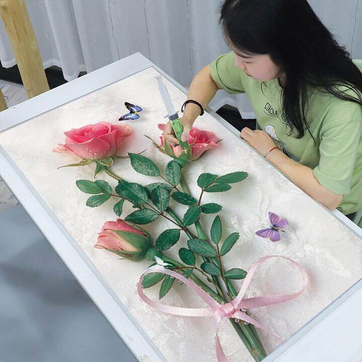 5D钻石画2025新款玫瑰花满钻客厅高级大气手工点钻砖石贴画十字绣,居家布艺,钻石绣,淘宝优惠券,粉丝福利购,淘宝优惠卷