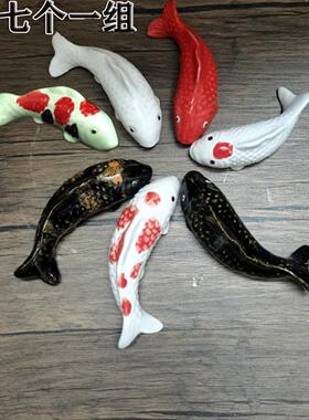 石湾陶瓷招财风水锦鲤鱼摆件流水盆假山鱼池桌面配饰墙壁挂饰礼品