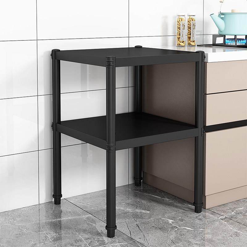 厨房置物架落地式家用两层烤箱微波炉置物架收纳架储物货黑色架子,厨房/烹饪用具,厨房置物架/置物柜/角架,淘宝优惠券,粉丝福利购,淘宝优惠卷