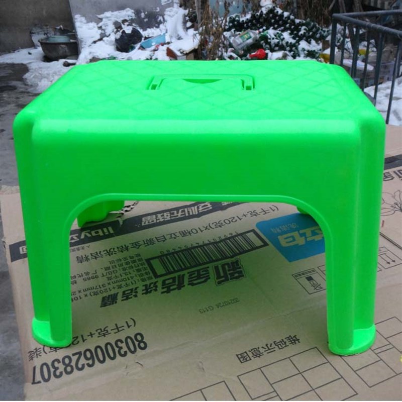 塑料凳子3张包邮成人矮凳儿童带提手板凳长方凳子幼儿园钓鱼小凳