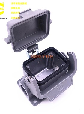 HARTING浩亭重载连接器19300061255 6针6芯底座带盖 19300062255