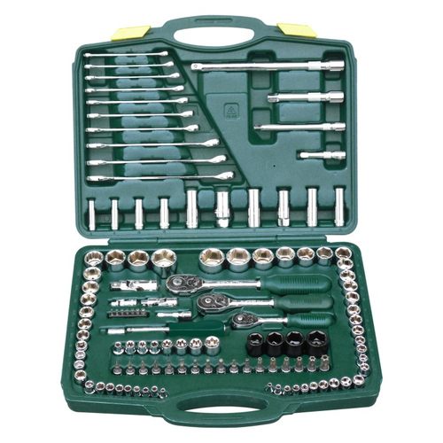 SD/胜达120件套筒工具箱套装 汽修螺母棘轮板手 机修6角套筒扳手