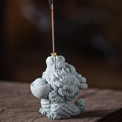 青砂石龙年生肖茶宠摆件钱龙送宝线香香插家居桌面客厅装饰香薰炉