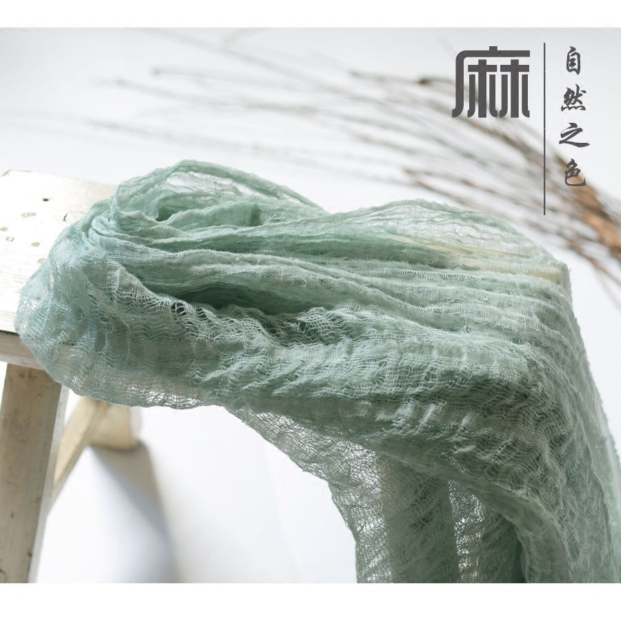 夏秋棉麻亚麻防晒丝巾纯色镂空亚麻棉麻围巾 女森系文艺空调披肩