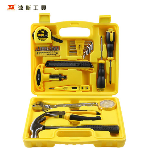波斯工具8-35件家用组套五金工具 羊角锤 活扳手 内六角 BS510928