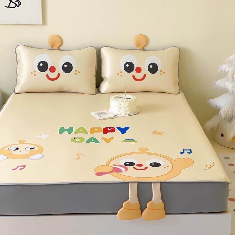 新款可爱型卡通风夏季凉席冰丝席三件套可水洗床笠款空调席子夏天,床上用品,冰丝席,淘宝优惠券,粉丝福利购,淘宝优惠卷