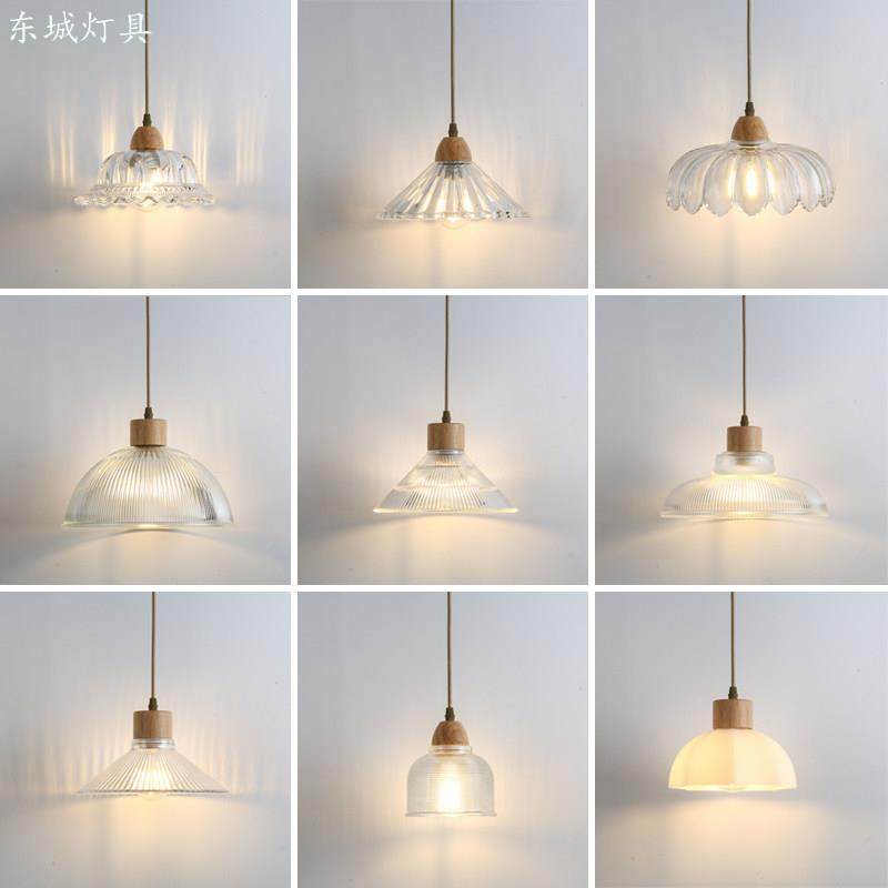 日式原木风餐厅小吊灯现代简约卧室床头北欧三头玻璃吧台餐桌灯具,家装灯饰光源,床头/玄关/吧台/过道吊灯,淘宝优惠券,粉丝福利购,淘宝优惠卷